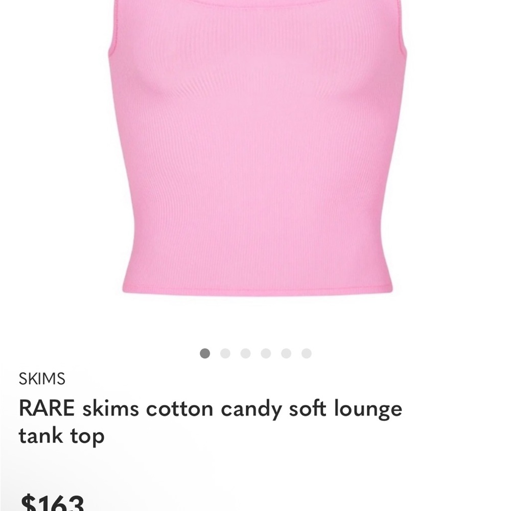SKIMS Light Pink Ribbed Tank Top - Picture 2 of 6